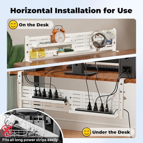 JOY worker 4-in-1 Clamp-on Above or Under Desk Pegboard & Cable Management - Image 4