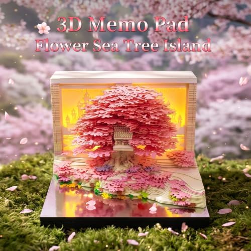 3D Calendar 2027, 3D Creative Time Piece Calendar 2027，Daily Tear-Off Memo Pad with Light, Paper Carving Desktop Decoration, 3D Art Calendar Memo Pad,Unique Holiday Craft Gift - Image 3
