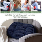 Lumbar Support Pillow for Recliner Chair/Accent Chair/Couch/Office Chair, Tufted Blended Corduroy Back Support Cushion for Elderly, Recliner Cushions for Back Rest, Pain Relief, Reading, Navy - Image 7