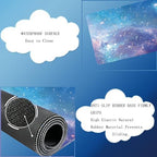 Cloud Wrist Rest Keyboard Galaxy Mouse Pad Set Gradient Blue Large Desk Mat Ergonomic Space Wrist Pad Memory Foam Non-Slip Stars Wrist Support for Computer Laptop Gaming Home Office Relief Typing Pain - Image 6