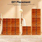 Wooden Storage Box, 16 Drawers Wood Multi Drawer Storage Organizer Vintage Desktop Drawer Organizer Rustic Desk Storage Organizer for living rooms bedrooms study rooms offices dormitories - Image 5