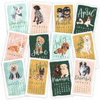 1Canoe2 2027 Mini Desk Calendar, Standing Desktop Calendar, Furry Friends - Image 3