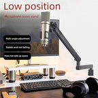 Adjustable Microphone Boom Arm Stand 360° Rotation Desktop Mic Holder - Image 5