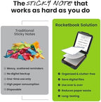 Rocketbook Reusable Smart Sticky Notes, Restickable Memo Pad, 3"x3" - Image 6