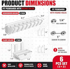 Novabright 6 Pieces Pegboard Organizer Accessories Set, Screwdriver Holder and Double Hole Pliers Holders, Pegboard Tool Hangers for Screwdrivers, Pliers, Scissors Wall Garage Workshop Storage(White) - Image 2