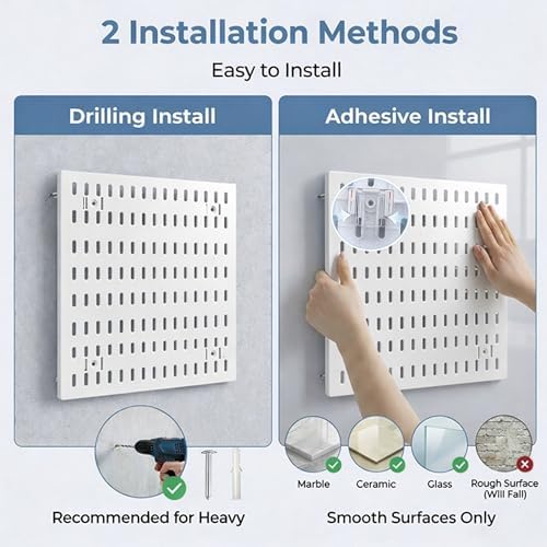Peg Board, 24"x36" Pegboard Wall Organizer, Includes 6PCS White Peg Boards and Accessories, Plastic Peg Board Panels for Craft Room, Office, Kitchen, Gaming Room - Image 6