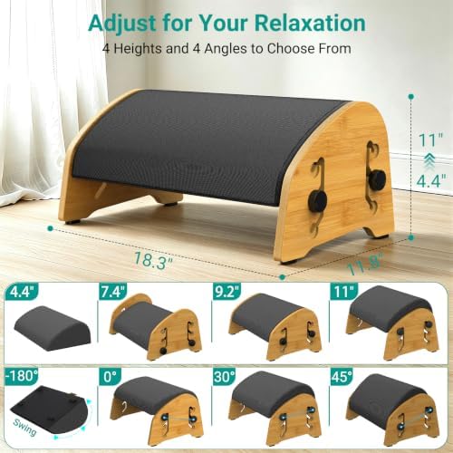 YEASHEIN Adjustable Office Foot Rest Under Desk at Work with 8 Positions - Image 2