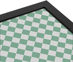 PinPix 36x18 inch Cork Bulletin Board. This Decorative Framed Pin Board Comes with Diamond Pattern in Green and White Design and Satin Black. Ideal for Home, Office Decor or School (PinPix-330) - Image 4