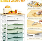 SUNALLY Rolling Cart With 8 Drawers,Storage Drawer Cart for Craft Art,Green - Image 4