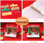 3D Calendar 2027, Desk Time Piece Calendar 2027,Tear-Away 3D Paper Art Notepad w LED Lights,Creative 3D Memo Artsy Pad Calendars, DIY Paper Carving Gift (Christmas Arch) - Image 5