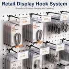 50 Pcs 8 Inch Pegboard Hooks with Label Holder for 1/4 Inch Peg Board - Image 4