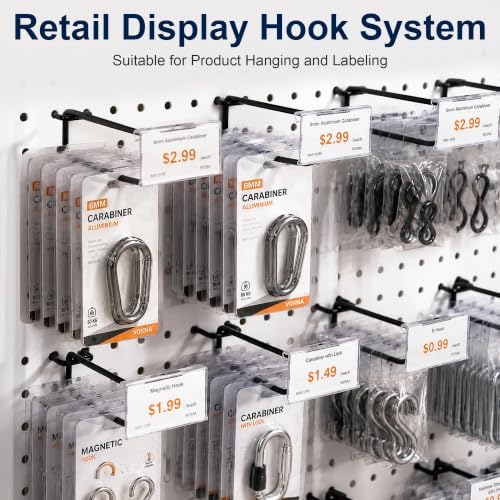 50 Pcs 8 Inch Pegboard Hooks with Label Holder for 1/4 Inch Peg Board - Image 4