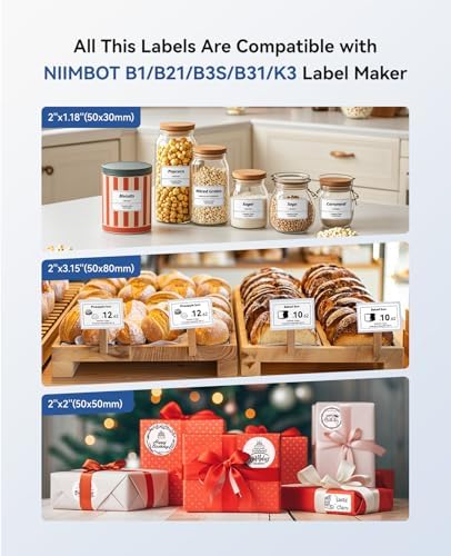 NIIMBOT B1 Label Maker Machine with 3 Roll Tapes, 2Inch Portable Printer - Image 2