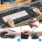 Mousepad Set，Keyboard Mat+Wrist Support Mouse Pad+Wrist Rest Pad+Coaster - Image 3