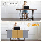 2-Pack Felt Desk Dividers, Clamp-On Panels, 16 x 24 Inch, Light Gray - Image 5