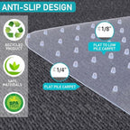 PHOUZIN Office Chair Mat for Carpet: 48"x36" Clear Desk Chair Mat - Image 4