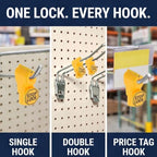 DTGN 200Pcs 6mm Magnetic Peg Hook Locks ABS Plastic, Yellow - Image 6