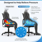 Extra Thick Large Pure Gel Seat Cushion for Long Sitting, Breathable Comfort Cushion for Back, Sciatica, Tailbone & Hip Pain Relief, Washable Portable Cushion for Office Chair, Car, Wheelchair - Image 4