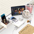 Bedside Shelf, Metal Shelf for Dorm Room Clip On Floating (White) by CouchCupHolder