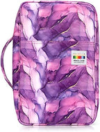 YOUSHARES 300 Slots Colored Pencil Bag - Handy Large Capacity Oxford Multi-Layer Zipper Pencil Bag for Prismacolor Colored Pencils & Gel Pen (Marble Purple) - Image 2
