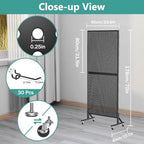Peg Board Display Stand with Extra 32 Hooks 24" X70” Pegboard - Image 3