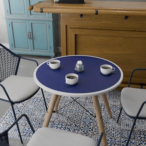 CENNBIE 30 Inch Cork Leather Round Table Cover Mat (Blue) - Image 6