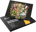 Glass Gaming Mouse Pad, 5.0 Nano Etched Surface, Custom PU Non Slip Base, Esports Level Speed & Precision, Tempered Glass, Waterproof & Durable, 490mm*420mm Large Size for FPS Gaming (World Cup 2026) by Unknown