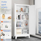 GAIOUS 61" Tall Kitchen Pantry Cabinet,Metal Storage Cabinet White Cupboard - Image 3