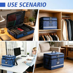 EXLIFBAG Fireproof File Organizer with Lock, 2 Layer - Image 7