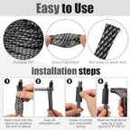 Tatuo 151 ft Braided Cable Sleeve Expandable Wire Sheathing(Silver, Black) - Image 3