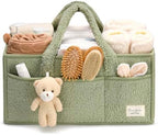 PeraBella Diaper Caddy Organizer for Changing Table, Storage Basket for Wipes, Gift for Baby Shower, Car Organizer, Nursery Organizer, Portable Storage by PeraBella
