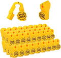 LeaGerous 200 Pcs Magnetic Peg Hook Stop Lock 6mm, Display Hook Magnet Security Locks Compatible with 4.5-5.9mm pegboard for Retail Store and Shopping Center (Yellow) by LeaGerous