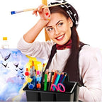 GlikCeil 24 Pcs Classroom Caddy Storage Basket with Handle,Black - Image 7