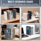 Clear Acrylic File Holder, Vertical Magazine Organizer 4-Slot for Office/Home/Classroom - Image 7