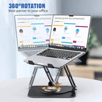 Laptop Stand for desk(360°Rotating),Aluminum laptop Riser for 10-16"Laptops - Image 2