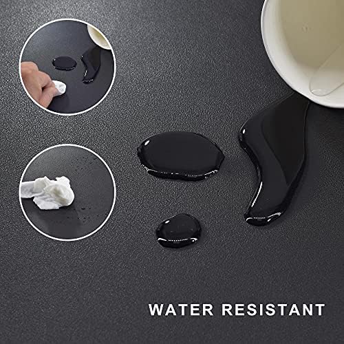 Chihein Leather Desk Mat L Shaped 61” x 72.8” x 23.6” (Black) - Image 4