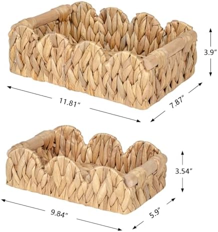Kriitools Scalloped Toilet Paper Storage Basket for Over Toilet Shelf - Image 3