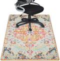 Office Chair Mat for Hardwood Floor 36"X 48" Heavy Duty Desk Chair Rug for Under Gaming Rolling Chairs Computer Decor Protect Mats Low Pile Non-Slip Rubber for Carpet & Tile Floor-Retro Classic Boho by Wruzbxcn