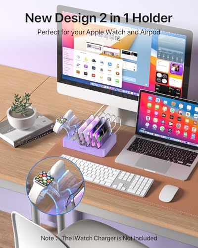 SooPii Premium 6-Port USB Charging Station Organizer for Multiple Devices - Image 3