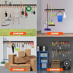 TVKB 68'' All Metal Garden Tool Organizer Adjustable Garage Tool Organizer Wall Mount Garage Organizers and Storage with Heavy Duty Hooks Tool Hangers for Garage Wall, Shed, Garden (Pack of 2) - Image 6