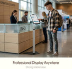 Pyle Anti-Theft Tablet Security Stand Kiosk-Heavy Duty Aluminum Metal Floor Standing Mount Tablet Case Holder Display w/Height Adjustable Pole,Fits iPad Mini 2 3 4 Air Samsung Tablets-Pyle PSPADLK60 - Image 5