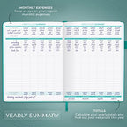 Clever Fox Income & Expense Tracker, Business Ledger 5.8x8.3 Turquoise - Image 4