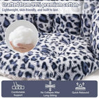 DOBUONO Comfy Office Chair Cushion, Cute Seat Cushion Leopard Print Cushion for Gaming Chair with Backrest Non-Slip Floor Seating for Adults and Pets Grey Stuff for Room Decor - Image 5