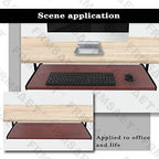 FRMSAET Under Desk 20/24/30 inch Keyboard Drawer Platform (30 in, Mahogany) - Image 6