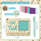 Kosiz 10 Set Wooden Sticky Note Holder Kit, Vet Tech Week, Colorful - Image 2
