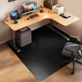 Office Chair Mat for Hardwood Floor: 63" x 51" Extra Large Black Office Chair Mats Anti-Slip Desk Floor Mat for Hardwood Floors Heavy Duty Sturdy Floor Protector Mat Under L Computer Desk by Unknown