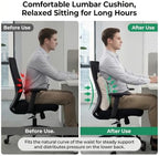 Lumbar Support Pillow for Office Chair and Car Seat, Misty White - Image 5
