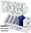 PerKoop 12 Pcs Decorative Magazine File Holders Foldable, Eucalyptus Leaves by PerKoop
