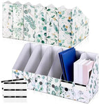 PerKoop 12 Pcs Decorative Magazine File Holders Foldable, Eucalyptus Leaves by PerKoop