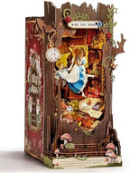 Rolife DIY Book Nook Kits Fall into Wonder, Fairy Tale Bookend Wooden 3D Puzzles for Bookshelf Decor, DIY Miniature House Building Kit for Adults, DIY Crafts/Surprised Gifts for Teens & Book Lovers by Rolife